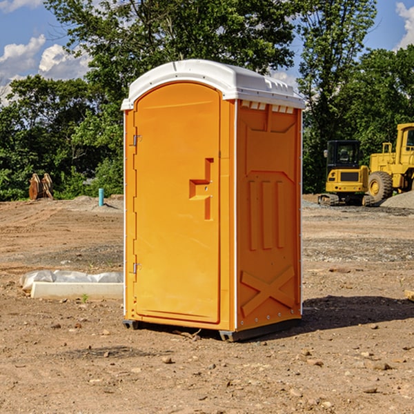 can i customize the exterior of the porta potties with my event logo or branding in Aurora Center SD